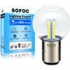 SOFOC BA20D Lampadina S2 LED Faro Per Moto Bianco 6V 12V 24V Compatibile 6-30V AC/DC 2W G40 1:1 Design Con Lampada Alogena Originale 1 Pcs.