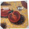 lorenzon QUADRO LORENZON DESING POMODORO 80X80 IN TELA COD 13388