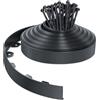 VOUNOT® Bordo Giardino Flessibile, Bordi Aiuole Plastica, con 40 Chiodi di Fissaggio, Lunghezza 20m, Altezza 5cm, Antracite