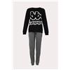 KAPPA Pigiama Donna Manica Lunga in Caldo Cotone CAVIAR / S - CAVIAR