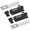 JNYYGSALL 2 Sets Lucchetto A Combinazione Di Bulloni, Serratura Per Cancello Scorrevole Per Cancelli In Legno, Acciaio Inox, Viti Antimanomissione, Lucchetto A Combinazione Per Canili, Fienili, Magazzini Ecc