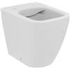 Ideal Standard - i.life S, WC compatto filoparete con profondità ridotta a 48cm, Water senza brida con tecnologia di scarico RimLS+, Bianco