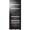 Haier Wine Bank 50 Serie 5 Cantinetta Vino Doppia Temperatura, 79 Bottiglie, Vetro Anti-UV, LED 3D, Controllo tramite App, Libera Installazione, Classe G, 49,5 x 58 x 127 cm, Nera - HWS79GDG