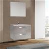 LIBEROSHOPPING Mobile sospeso bagno 82 cm Cemento con lavabo e specchio LED - ANGELA1 - LIBEROSHOPPING