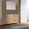 LIBEROSHOPPING Mobile sospeso bagno 82 cm Quercia Naturale con lavabo e specchio LED - ANGELA1 - LIBEROSHOPPING