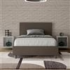 ITYHOME Letto una piazza e mezza senza rete imbottito 120x190 similpelle cappuccino Adele - ITYHOME