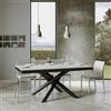 Itamoby Tavolo Volantis Evolution piano Bianco Frassino 90x180 Allungato 440 telaio Antracite