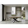 Itamoby Tavolo Volantis Evolution piano Quercia Natura 90x180 Allungato 440 telaio Antracite