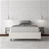 ITYHOME Letto una piazza e mezza senza rete imbottito 120x200 similpelle bianco Azelia - ITYHOME