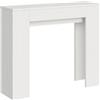Itamoby Consolle 90x25 cm allungabile a 181 cm in nobilitato Bianco Frassino - SLICK - Itamoby