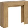 Itamoby Consolle 90x25 cm allungabile fino a 181 cm in nobilitato Quercia Natura - SLICK - Itamoby