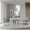Itamoby Tavolo 90X130 NAXY Bianco Frassino allungabile a 390 cm