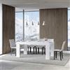 Itamoby Tavolo 90x160 allungabile a 420 cm ROXELL Bianco Frassino
