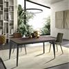 Capodarte Tavolo allungabile 180 cm ULISSE con top grès porcellanato effetto Legno Tek - Capodarte