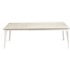 Capodarte Tavolo allungabile 240 cm ULISSE con top grès porcellanato effetto Marmo Bianco - Capodarte