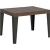 Itamoby Tavolo allungabile 70x110/194 cm Flame Noce telaio Antracite