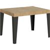 Itamoby Tavolo allungabile 80x120/204 cm Flame Quercia Natura telaio Antracite