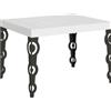 Itamoby Tavolo allungabile 80x120/204 cm Karamay Bianco Frassino telaio Antracite
