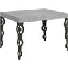 Itamoby Tavolo allungabile 80x120/204 cm Karamay Cemento telaio Antracite