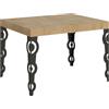Itamoby Tavolo allungabile 80x120/204 cm Karamay Quercia Natura telaio Antracite