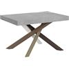 Itamoby Tavolo allungabile 90x130/390 cm Volantis Cemento telaio 4/C