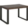 Itamoby Tavolo allungabile 90x140/244 cm Tecno Noce telaio Antracite