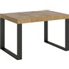 Itamoby Tavolo allungabile 90x140/244 cm Tecno Quercia Natura telaio Antracite