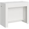 LIBEROSHOPPING Consolle in legno nobilitato ELIA allungabile fino a 302 cm Bianco Frassino allunghe interne - LIBEROSHOPPING