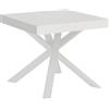 Itamoby Tavolo allungabile 90x90/194 cm Clerk piano Bianco Frassino - gambe Bianche - Itamoby
