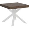 Itamoby Tavolo allungabile 90x90/194 cm Clerk piano Noce - gambe Bianche - Itamoby