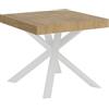 Itamoby Tavolo allungabile 90x90/194 cm Clerk piano Quercia Natura - gambe Bianche - Itamoby