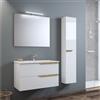 LIBEROSHOPPING Mobile bagno sospeso 102 cm Bianco con specchio e lavabo - GRACE2 - LIBEROSHOPPING
