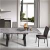 Capodarte Tavolo allungabile a 260 cm con struttura in laminato PARIDE CEMENTO