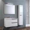 LIBEROSHOPPING Mobile bagno sospeso 82 cm Bianco con specchio e lavabo - GRACE2 - LIBEROSHOPPING