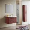 LIBEROSHOPPING Mobile bagno sospeso 82 cm Ruggine Opaco con specchio e lavabo - MAYA1 - LIBEROSHOPPING