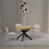 Itamoby Tavolo Clerk 90x90 allungato 194 piano Quercia Natura gambe Antracite