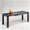 MABLOA Tavolo da pranzo allungabile a 190 cm BLADE in legno Nero - MABLOA