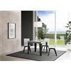 Itamoby Tavolo Flame Allungabile piano Cemento 90x90 Allungato 246 telaio Antracite