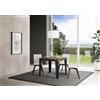 Itamoby Tavolo Flame Allungabile piano Noce 90x90 telaio Allungato 246 Antracite