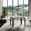 Itamoby Tavolo Flame Evolution piano Quercia Natura 90x160 Allungato 264 telaio Antracite