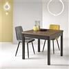 Ikone Tavolo in legno da cucina a libro da 90 cm a 180 cm Teak - UGO - Ikone