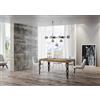 Itamoby Tavolo Karamay Allungabile piano Quercia Natura 90x160 Allungato 264 telaio Antracite