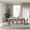 Itamoby Tavolo NAXY Quercia Natura 90X180 allungabile a 284 cm