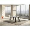 Itamoby Tavolo Paxon Allungabile piano Bianco Frassino 90x130 Allungato 390 telaio Antracite