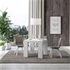 Itamoby Tavolo ROXELL 90x90 allungabile a 246 cm Bianco Frassino - Itamoby
