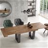 Capodarte Tavolo soggiorno allungabile 260 cm piano in laminato DIVO Teak - Capodarte