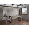 Itamoby Tavolo Tecno Evolution piano Quercia Natura 90x160 Allungato 90x420 telaio Antracite