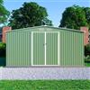 Parama Casetta da giardino in acciaio zincato verde 4,26x3,65xh2,17m - 181kg- 15,54 metri quadri