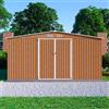 Parama Casetta da giardino in acciaio zincato effetto legno 4,26x3,65xh2,17m - 181kg- 15,54 metri quadri