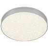 Briloner - Plafoniera a LED con decorazione a stella, lampada senza cornice, lampadario, pannello da soffitto LED, temperatura di colore bianco neutro, Ø287 mm, colore argento